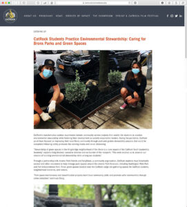 CatRock Students Practice Environmental Stewardship: Caring for Bronx Parks and Green Spaces